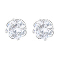 Women's Earrings with Sparkling Crystals in Exquisite Wreath Design