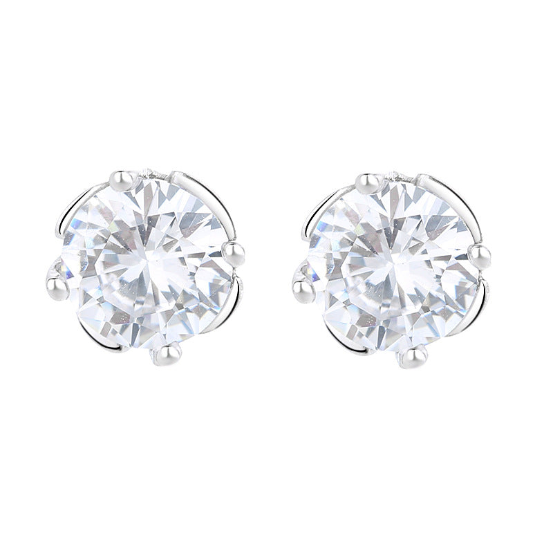 Women's Earrings with Sparkling Crystals in Exquisite Wreath Design