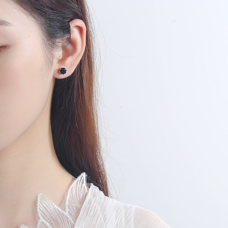 Women's Earrings with Sparkling Crystals in Exquisite Wreath Design