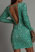 Chic Winter Party Dress with Backless Cut for Women | Samantha Style