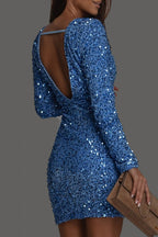 Chic Winter Party Dress with Backless Cut for Women | Samantha Style