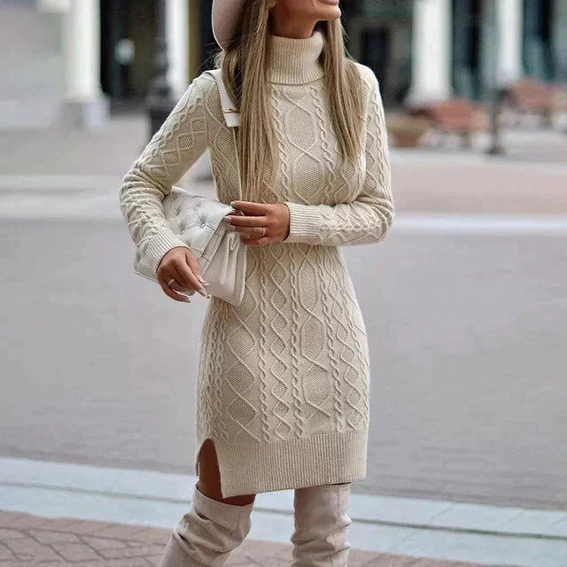 Elegant knitted dress winter