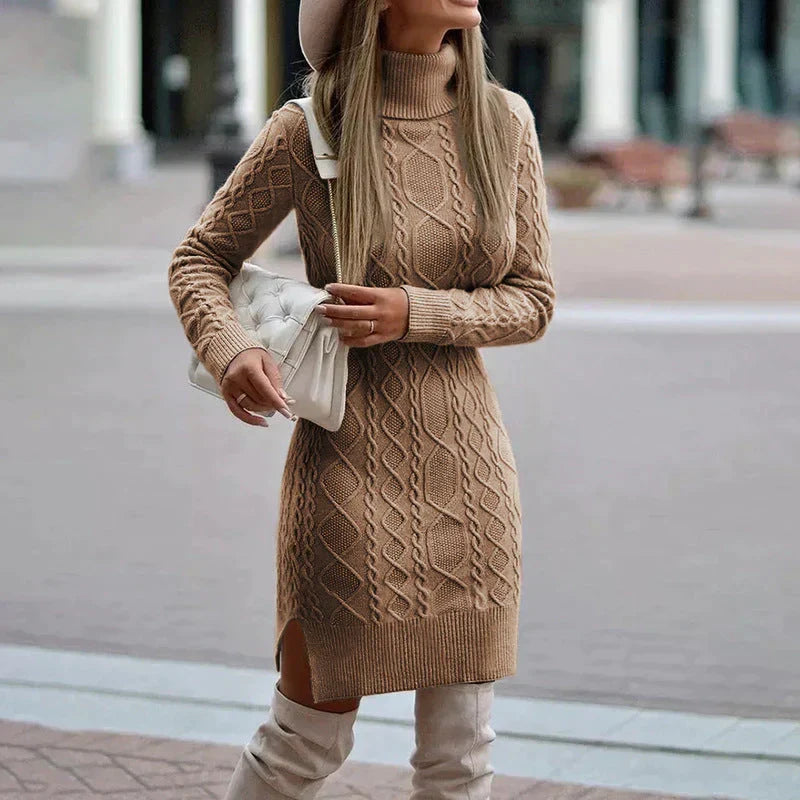 Elegant knitted dress winter