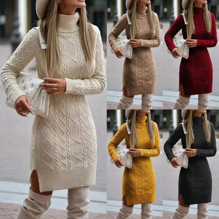 Elegant knitted dress winter