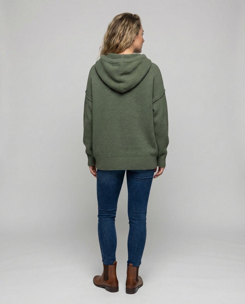 Casual, stylish pullover with stack collar | Samantha Style
