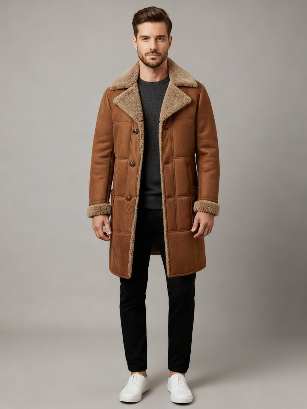Classic Sheepskin Pilot Coat Men | R&B