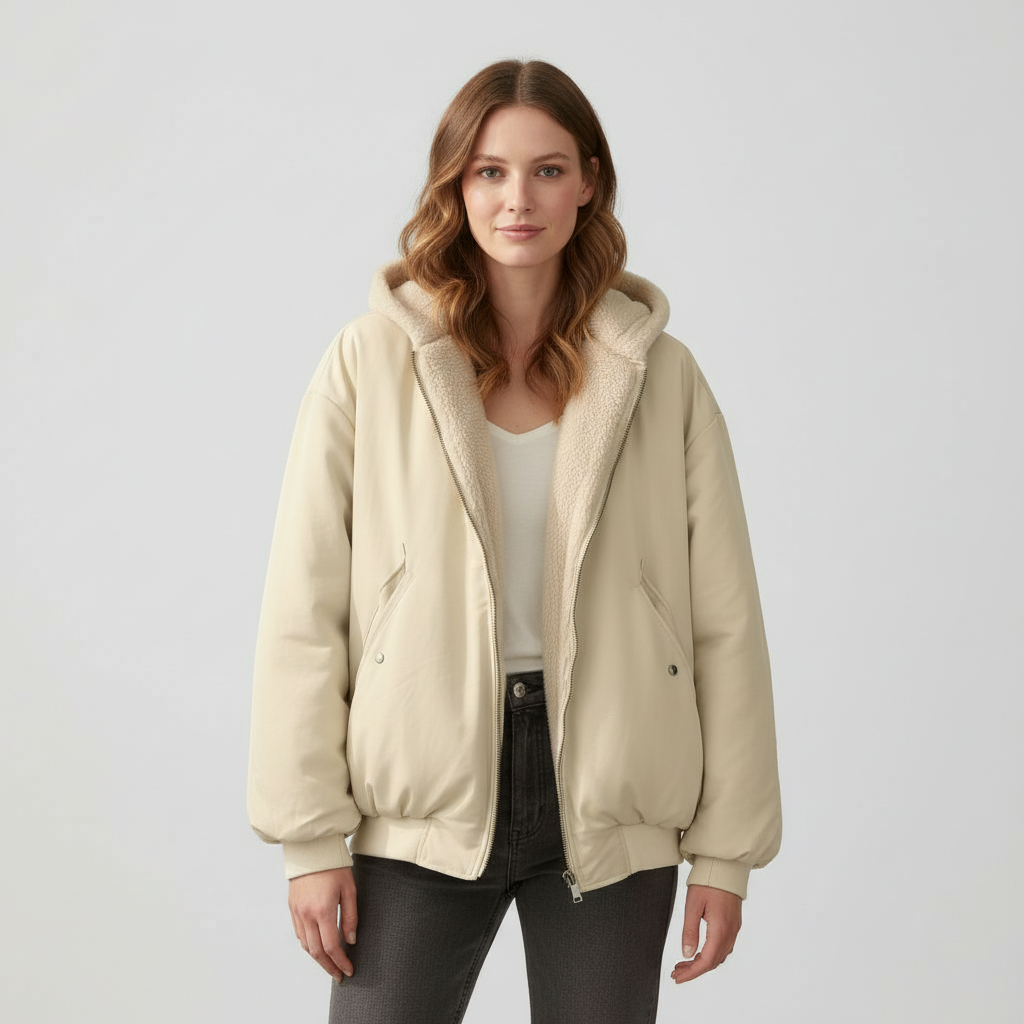 Comfortable Oversized Winter Jacket Women Comfort Warm Fleece Look | Heidi-Fashion