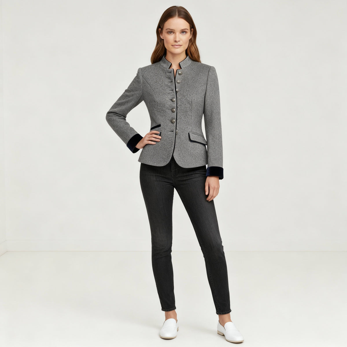 Classic Structured Premium Comfort Wool Jacket Women | Samantha Style