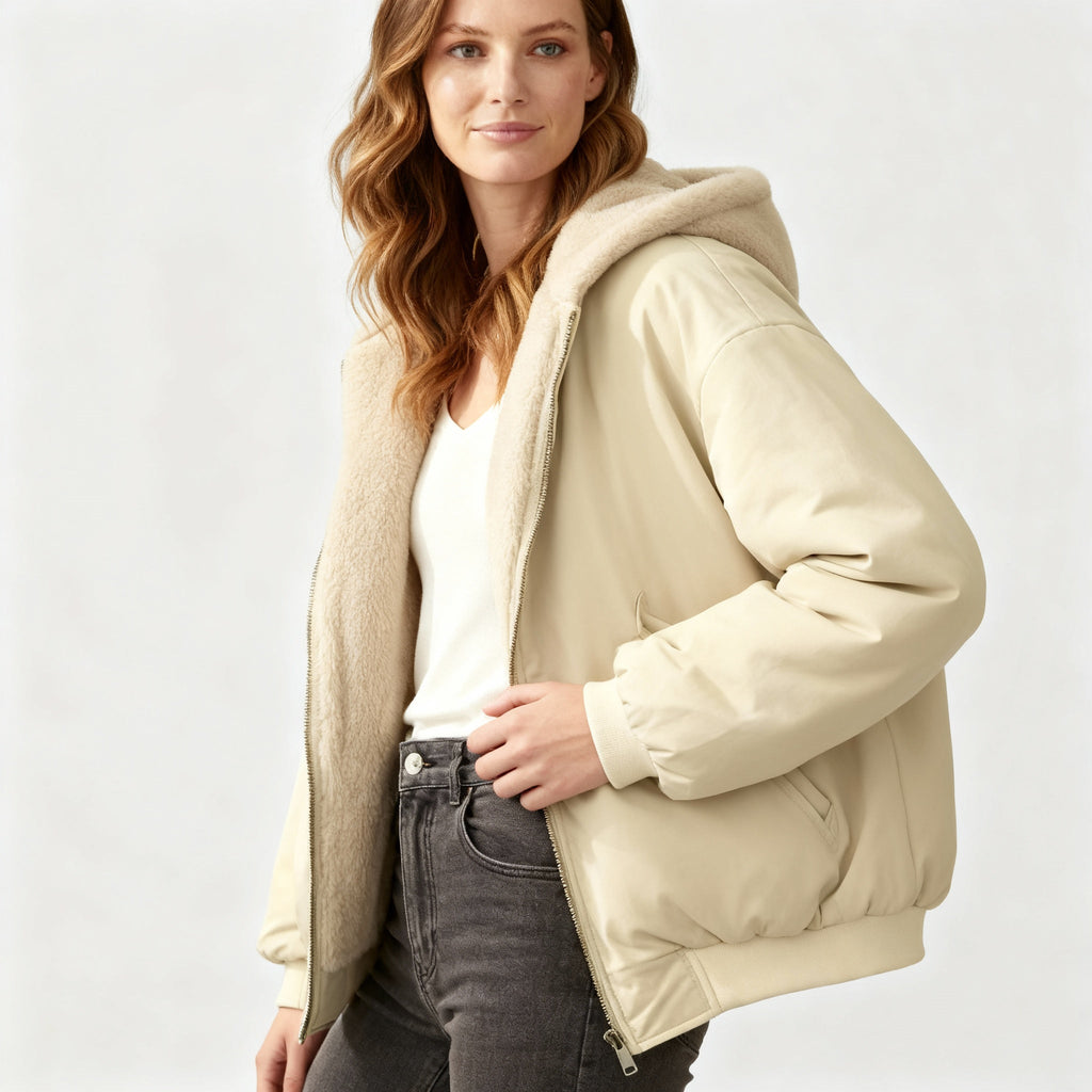 Comfortable Oversized Winter Jacket Women Comfort Warm Fleece Look | Heidi-Fashion