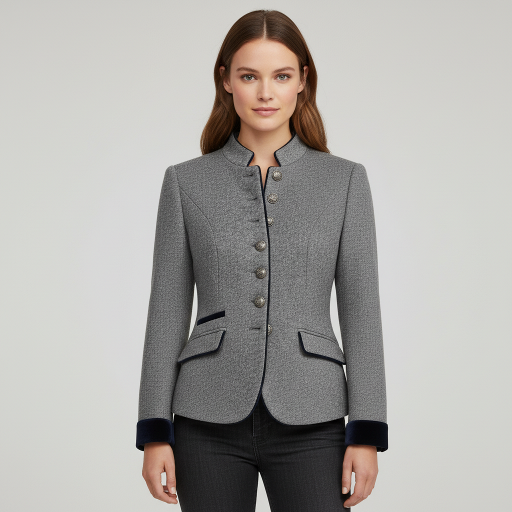 Classic Structured Premium Comfort Wool Jacket Women | Samantha Style