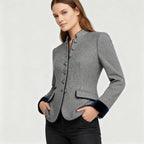 Classic Structured Premium Comfort Wool Jacket Women | Samantha Style