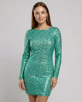 Backless Glitter Winter Dress | Samantha Style
