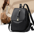 Women's Structured Pebbled Faux Leather Convertible Backpack Handbag