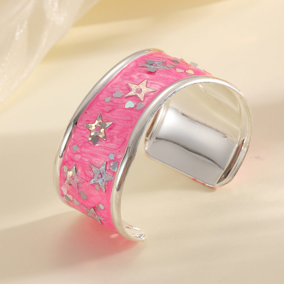 Women's Bangle with Sparkling Star Motif