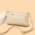 Women's Minimalist Pebble Leather Crossbody Bag