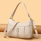 Women's Pebble Leather Shoulder Hobo Bag