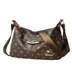Women's Stylish Floral Embossed Faux Leather Crossbody Shoulder Bag