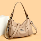 Women's Soft Pebbled Leather Hobo Shoulder Bag