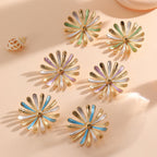 Women's Flower Earrings in Modern 3D Design