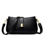 Women's Curved Minimalist Crossbody Bag with Magnetic Arch Clasp