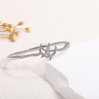 Women's Bangle with Elegant Infinity Pattern and Sparkling Zirconia