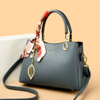 Women's Structured Pebbled Leatherette Top-Handle Tote
