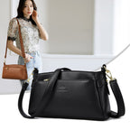 Women's Minimalist Pebble Leather Crossbody Bag