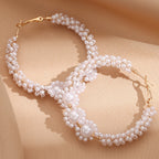 Women's Hoops with Artistic Pearl Design