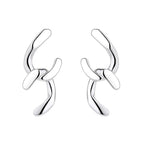 Women's Earrings with Sparkling Circle Pendant