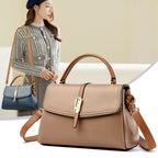 Women's Structured Top-Handle Satchel with Detachable Crossbody Strap