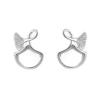 Women's Earrings in Elegant Whale Fin Design