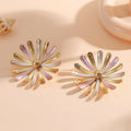 Women's Flower Earrings in Modern 3D Design