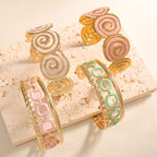 Women's Cuff with Elegant Spiral Design
