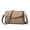 Women's Pebbled Faux Leather Crossbody Flap Bag