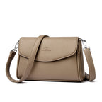 Women's Pebbled Faux Leather Crossbody Flap Bag