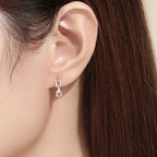 Women's Earrings with Sparkling Zirconia and Modern Design