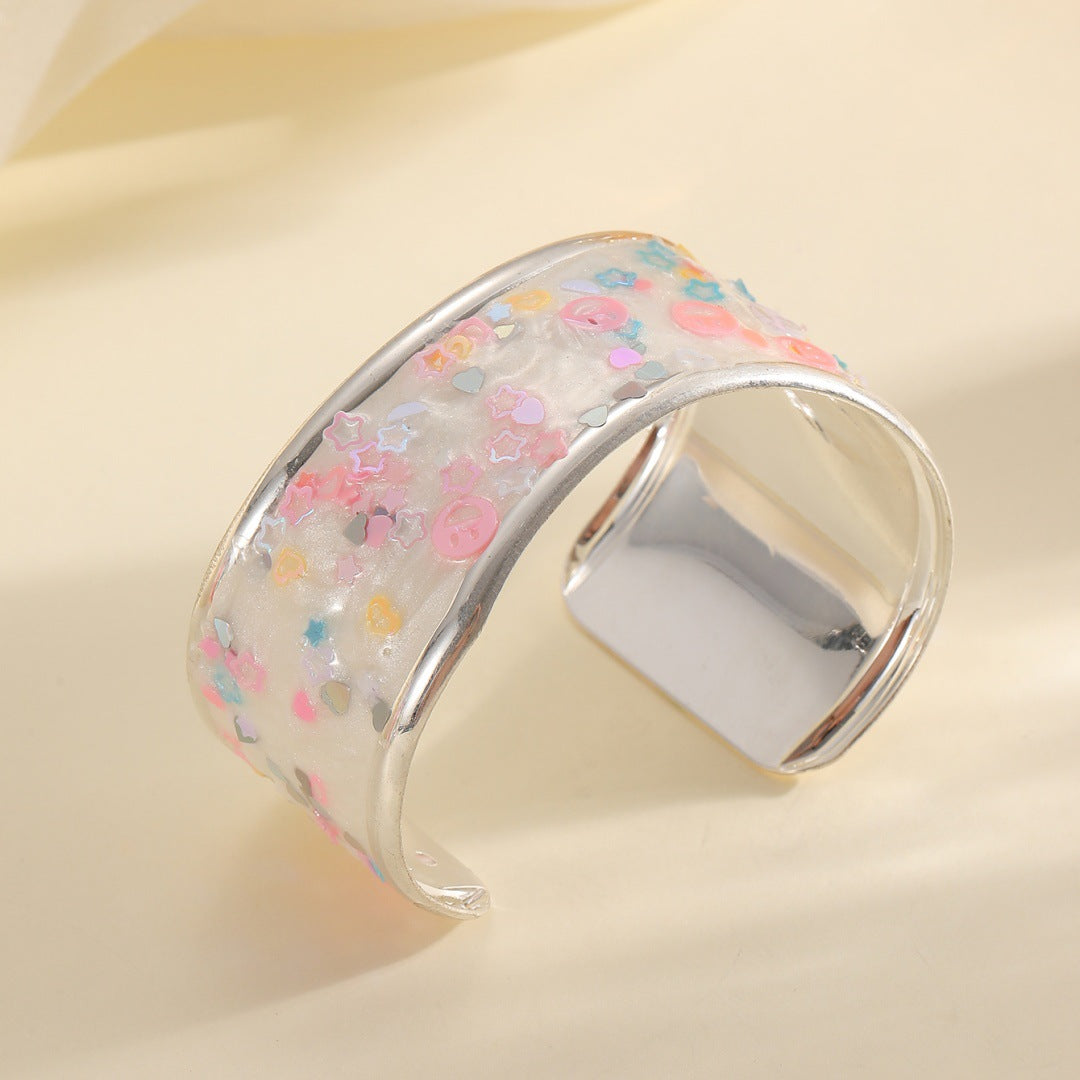 Women's Bangle with Sparkling Star Motif