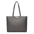 Women's Pebbled Leather Structured Tote Bag