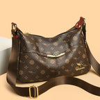 Women's Stylish Floral Embossed Faux Leather Crossbody Shoulder Bag