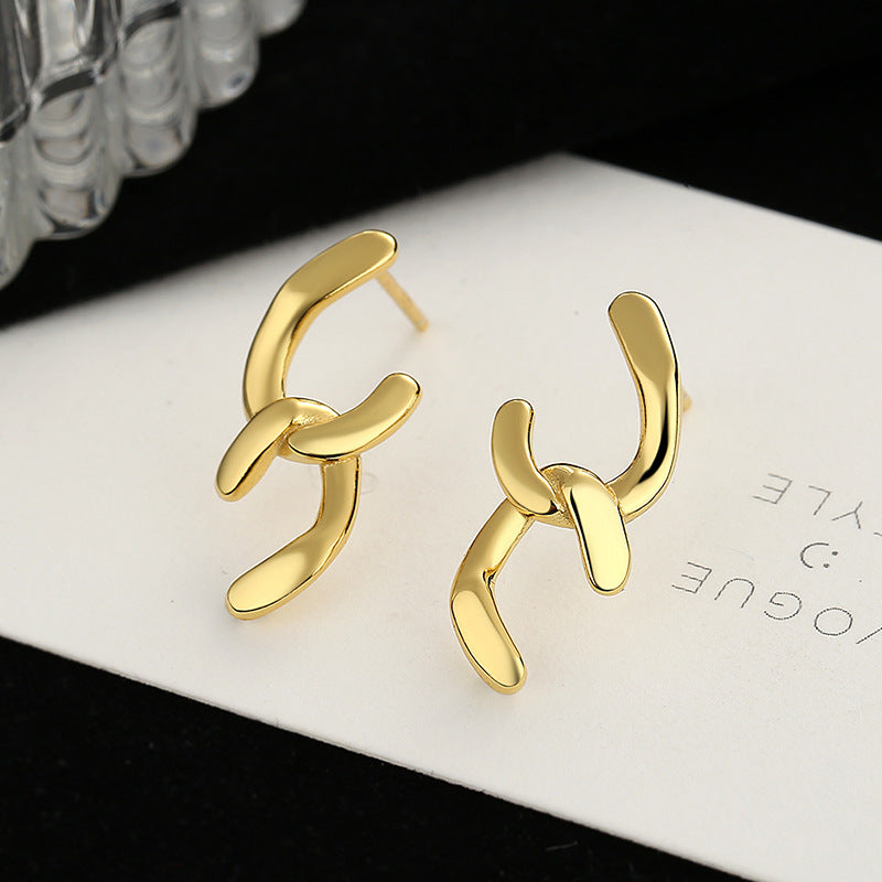 Women's Earrings with Sparkling Circle Pendant