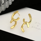 Women's Earrings with Sparkling Circle Pendant