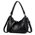 Women's Soft Pebbled Leather Hobo Shoulder Bag