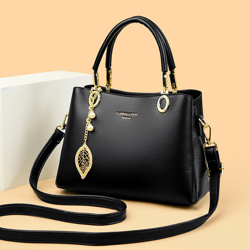 Women's Structured Pebbled Leatherette Top-Handle Tote