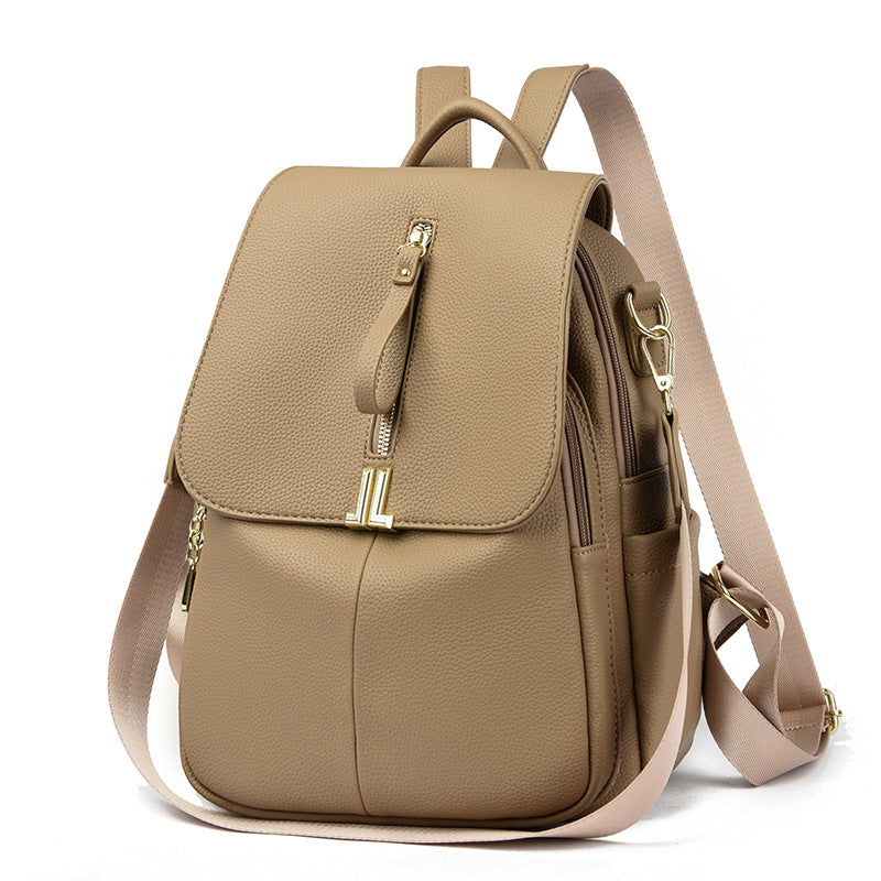 Women's Structured Pebbled Faux Leather Convertible Backpack Handbag