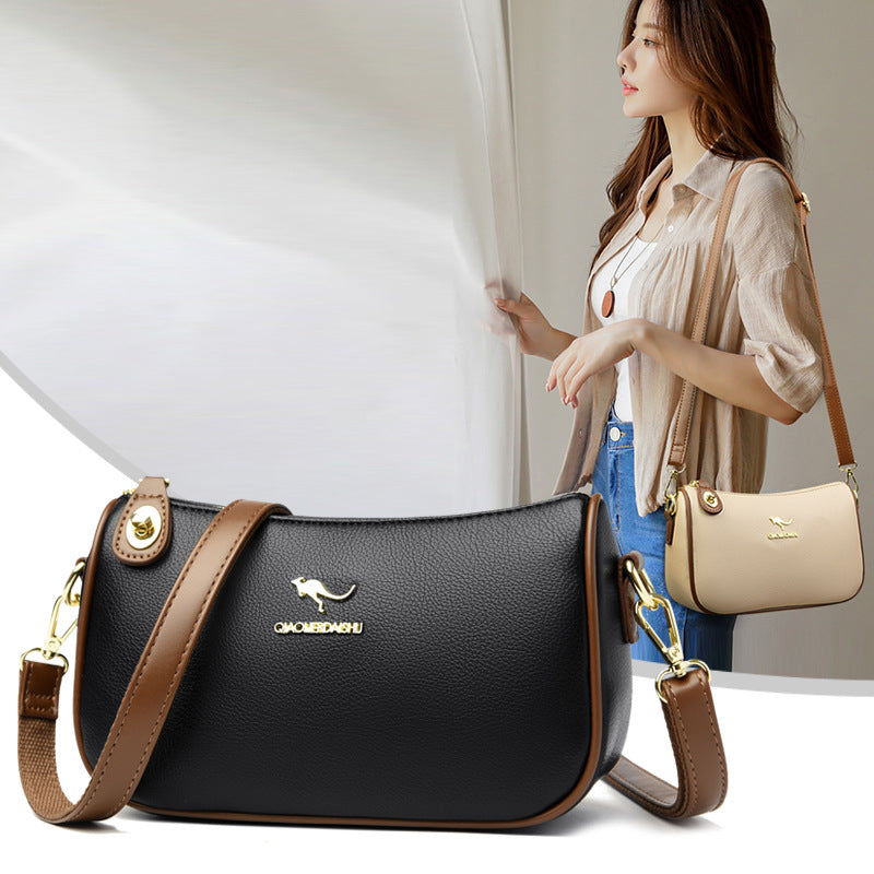 Women's Compact Pebbled Faux Leather Crossbody Bag