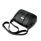 Women's Structured Pebbled PU Leather Crossbody Satchel with Flap