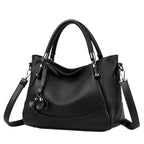 Women's Pebbled Faux Leather Satchel with Double Top Handles