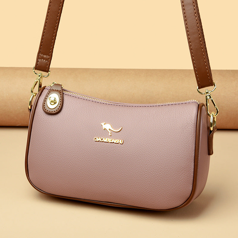 Women's Compact Pebbled Faux Leather Crossbody Bag