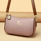 Women's Compact Pebbled Faux Leather Crossbody Bag