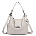 Women's Vegan Pebble Leather Convertible Shoulder Tote with Flap